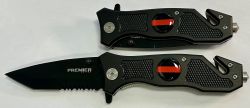 THIN RED LINE Pocketknife, Seatbelt Cutter with Window Punch